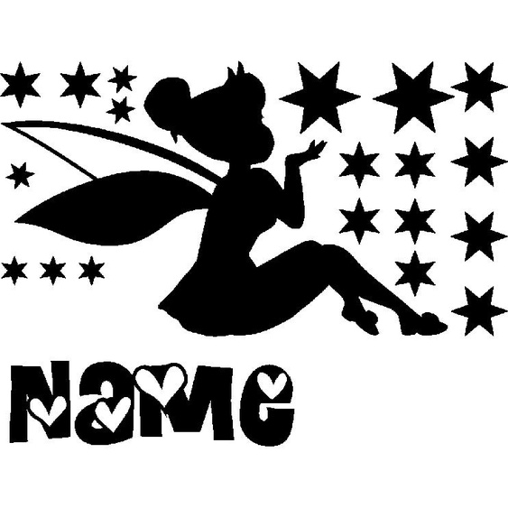 Ambiance-sticker Sticker prénom personnalisable Fée charmeuse