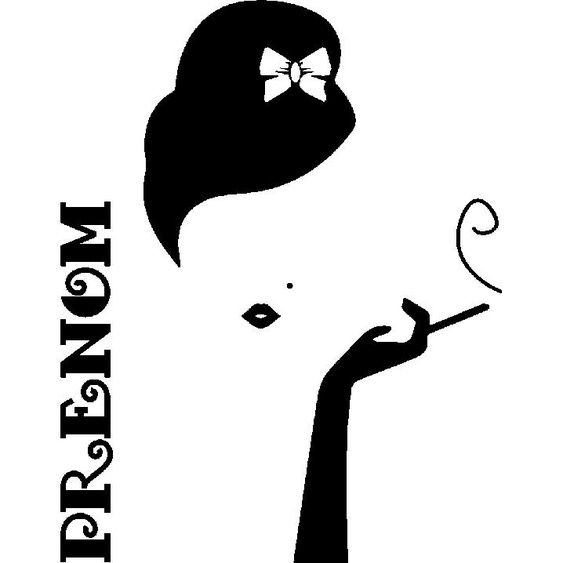 Ambiance-sticker Sticker prénom personnalisable Glamour retro