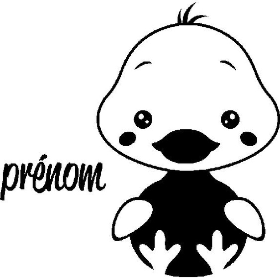 Ambiance-sticker Sticker prénom personnalisable Poussin