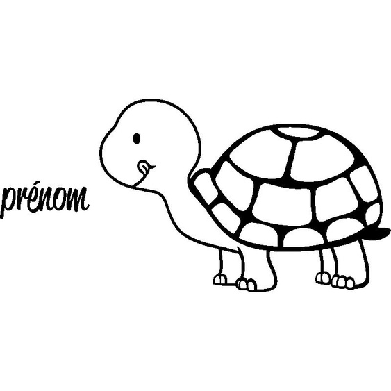 Ambiance-sticker Sticker prénom personnalisable Tortue