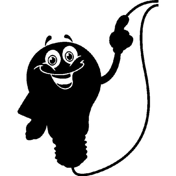 Ambiance-sticker Sticker Smiley ampoule