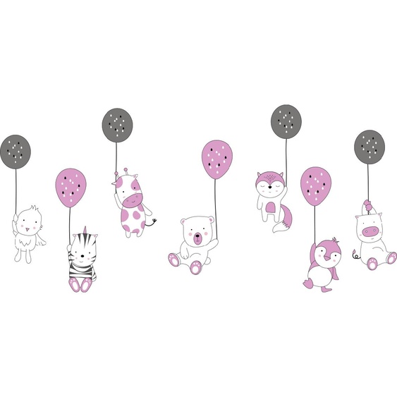 Ambiance-sticker Stickers animaux rigolos et les ballons cerfs-volants