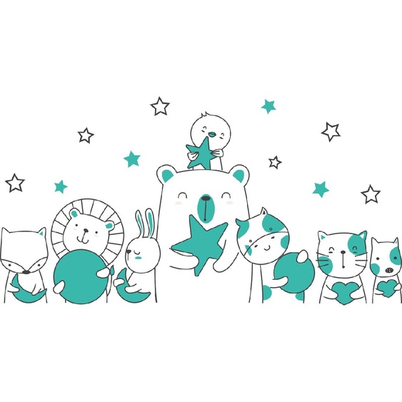 Ambiance-sticker Stickers animaux veilleurs des nuits