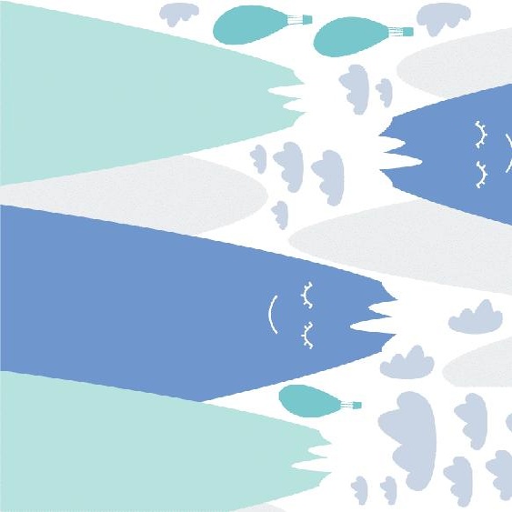 Ambiance-sticker Stickers enfant montagnes scandinaves haruka