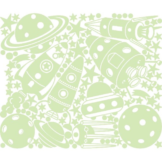 Ambiance-sticker Stickers étoiles phosphorescents + planètes et fusées