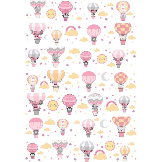 Ambiance-sticker Stickers frise animaux scandinaves en haut dans le ciel