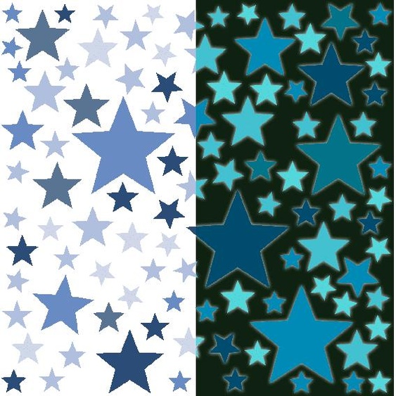 Ambiance-sticker Stickers phosphorescents étoiles bleus