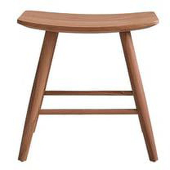 AMBRE  Tabouret en teck massif naturel 45 cm
