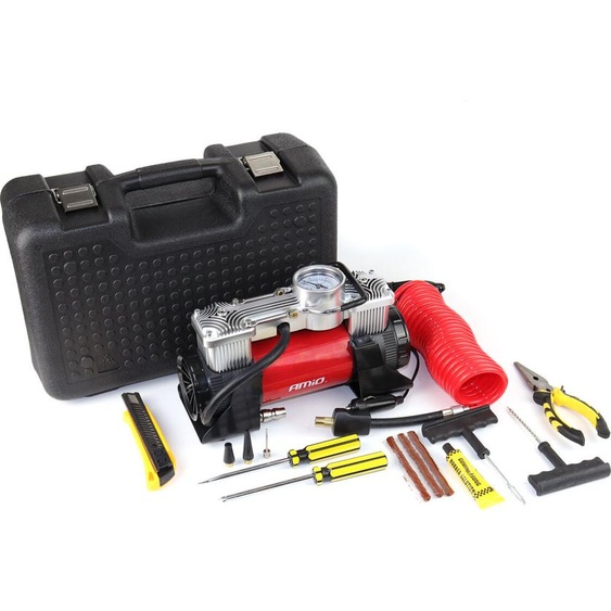 AMiO Car compressor metal two piston 12V HQ, ACOMP-18