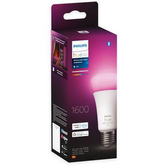 Ampoule connectée Led Philips Hue E27 100W - White & Color