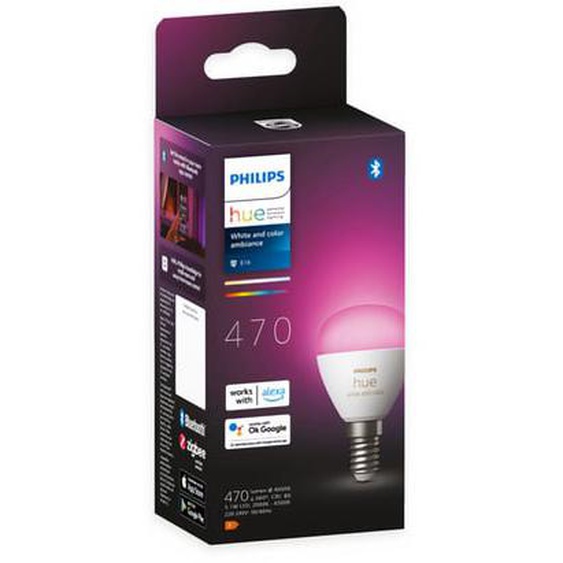 Ampoule connectée Led sphérique Philips Hue E14 5,1W - White & Color