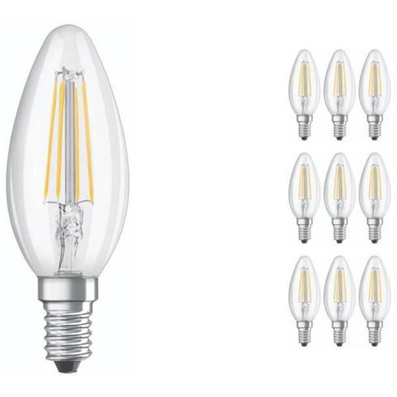 Ampoule LED Flamme E14 4W 470lm - 840 Blanc Froid | Équivalent 40W - Lot de 10