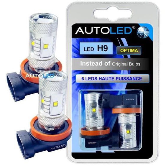 Ampoule LED H9 AUTOLED® 6 LEDS UHP - Blanc - Haute Puissance - Feux de jour/Antibrouillard