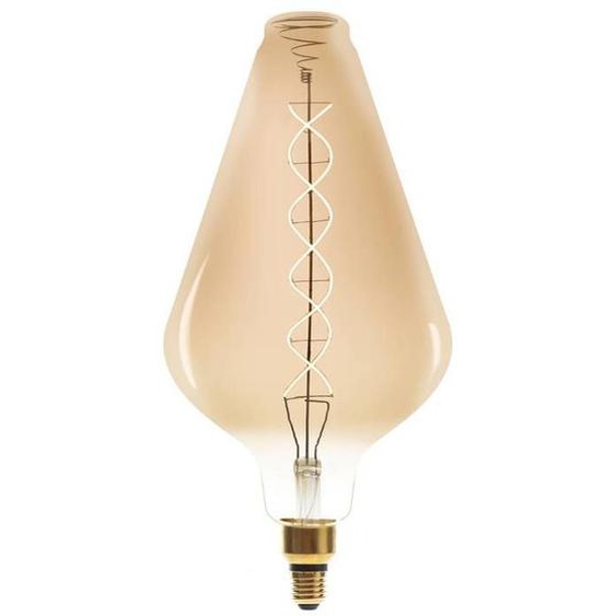 Ampoule LED - ATMOSPHERA - Pyramide - E27 - Torsadée - Ambre - 19,5x40,5 cm