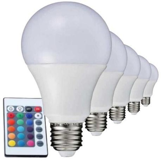 Ampoule LED - Silumen - E27 5W RGB - Multicolore - Pack de 5