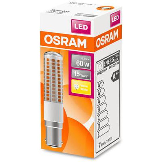 Ampoule LED tubulaire spéciale T B15d 6.3W=60 chaud