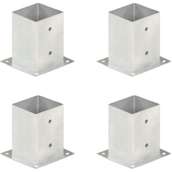 Ancres de poteau 4 pcs Métal galvanisé 101 mm