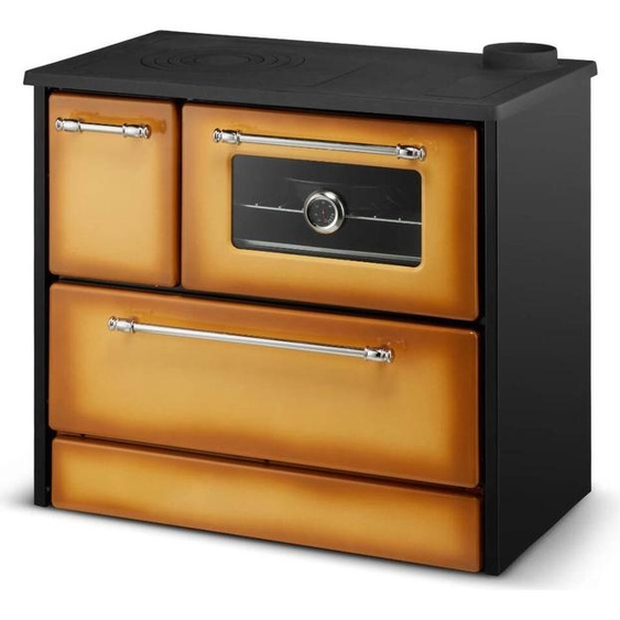 Andalo - Cuisinière à bois, 87x51x79h cm Noir