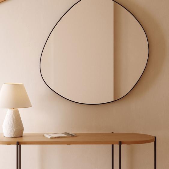 Anera - Miroir de forme organique en acier - Couleur - Noir