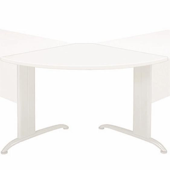 Angle de liaison 90° arrondi Pronto Métal - Plateau Blanc