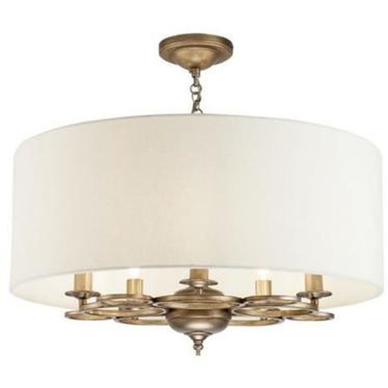 Anna Plafonnier Cylindrique Doré Antique, 5 Lumières, E14