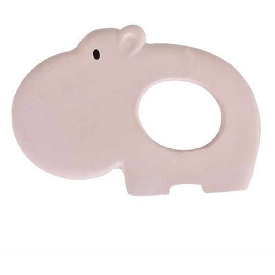 Anneau De Dentition Hippopotame En Caoutchouc Naturel Rose