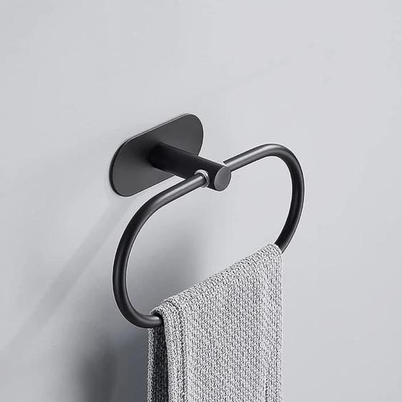Anneau Porte-Serviettes, Porte Serviette Rond, Style Contemporain en Acier Inoxydable 304 Chromé Porte-Serviette pour Salle de Bain