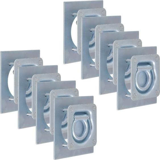 Anneaux darrimage pour remorque 8 pcs. Acier galvanisé 2000 kg