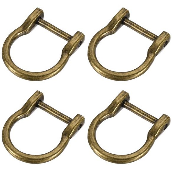 Anneaux de fixation de 23 mm, 4 pièces, à visser, de couleur bronze