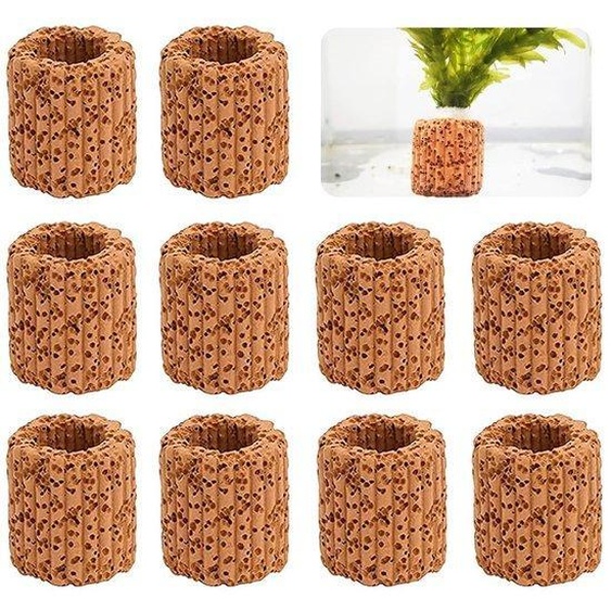Anneaux en céramique pour plantes daquarium, lot de 10