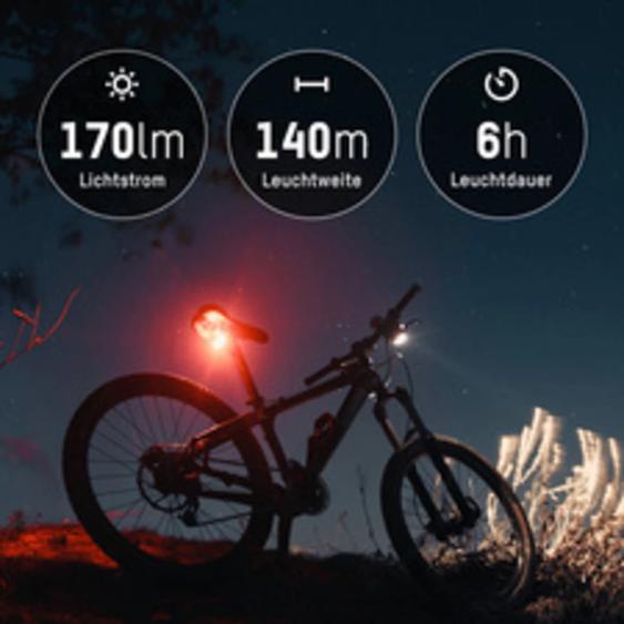 ANSMANN Set déclairage LED pour vélo Bikelight Combo 40 Lux