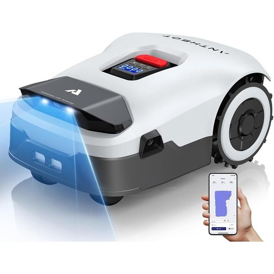 ANTHBOT Robot de tonte IA sans câble de délimitation Max. 900m², vision RTK+4 caméras, robot de tonte, cartographie IA auto, protection hérissons, Genie 600
