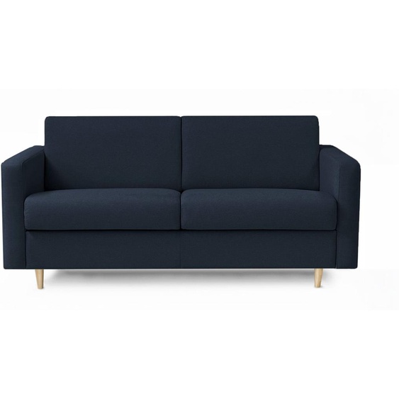 ANTIBES - Canapé convertible 2 places - Tweed, Bleu marine