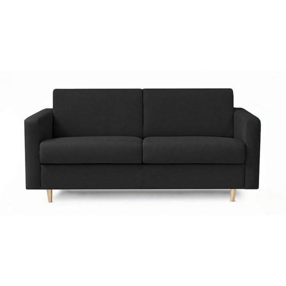 ANTIBES - Canapé convertible 2 places - Tweed, Noir