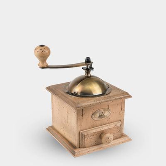 Antique Moulin à café manuel en bois finition antiquaire 21 cm