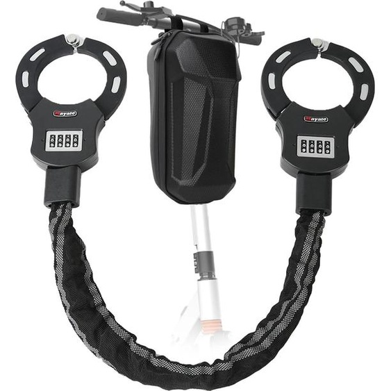Antivol électrique pour menottes, matériau en acier durable, diamètre intérieur réglable, noir