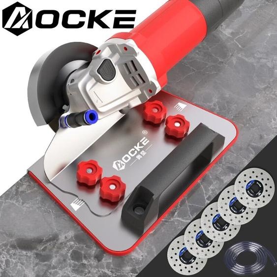 AOCKE Support de meuleuse dangle pour carrelage, chanfrein à 45 degrés, coupe 45 °   Outil de chanfreinage de carrelage dangle pour couper la pierre de céramique de carrelage