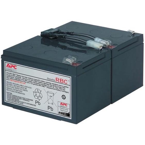 APC Cartouche de batterie de rechange #6, Noir, Sealed Lead Acid (VRLA), 7,68 kg, 195,6 x 152,4 x 94 mm, 0 - 40 °C, 0 - 95% RBC6