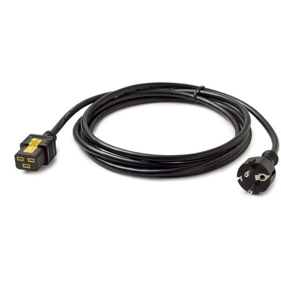 APC NetShelter - Cordon dalimentation - Verrouillable - 3m - C19 - CEE/7 Schuko, 3,05 m, 16 A AP8755