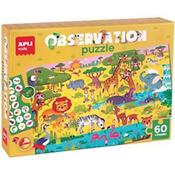 APLI KIDS Puzzle observation junior La savane, 60 pièces