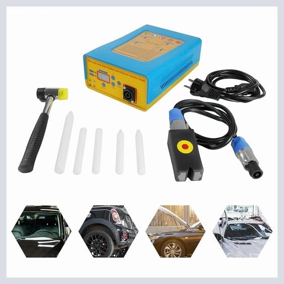 Appareil de chauffage par induction PDR pour voiture - Débosseleur sans dommage pour la peinture - 1380 W - 220 V - Chauffage rapide - Bleu