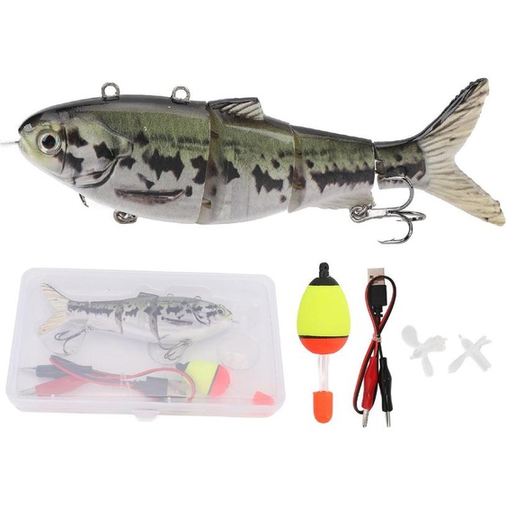 Appât de pêche électrique rechargeable USB, appât LED réaliste pour eau douce BL H1 avec plusieurs articulations