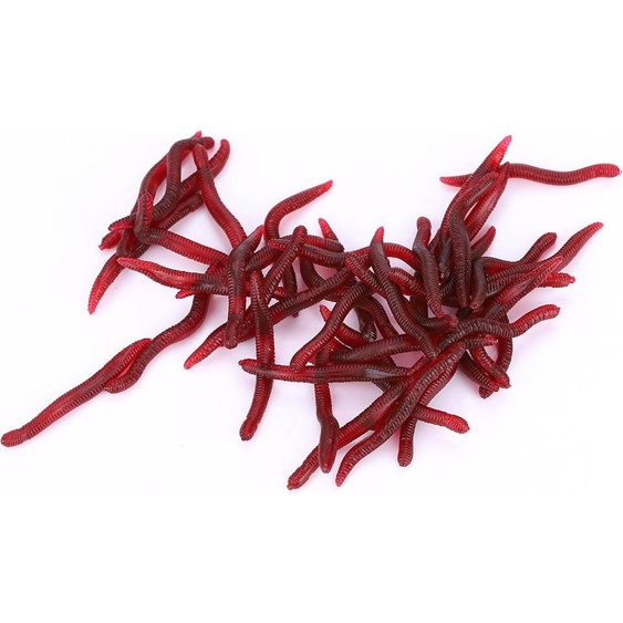 Appâts de pêche 4 cm insectes mous Faux vers de terre Appâts de mer Vers de sang Lurert appâts artificiels 200pcs