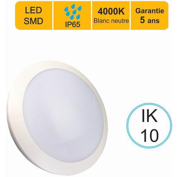 Lutece-arc - Applique dexterieur Hublot led rond 16W 1200 lm 4000K IP66 IK10 - garantie 5 ans