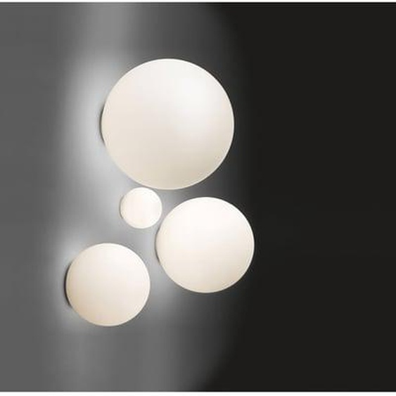 Applique murale Dioscuri Ø35 cm en verre blanc 21W
