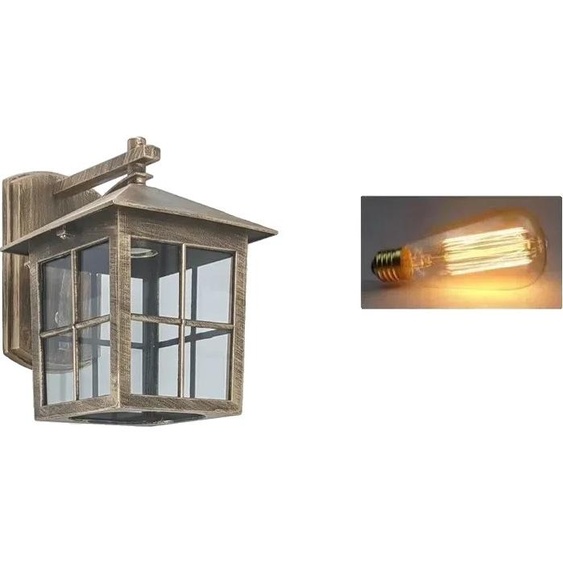 Applique murale extérieure de style européen, design rétro en aluminium, étanche IP54, E