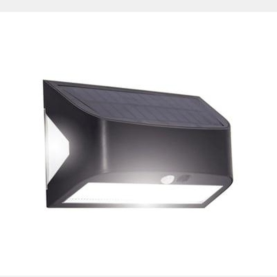 Applique murale hybride Solaire / USB, 700 Lumens, IP54, 3 modes déclairage, 10h dautonomie avec détecteur de mouvement