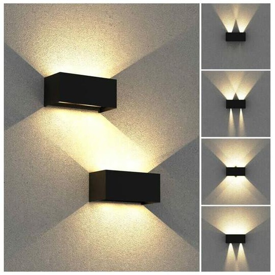 Beijiyi - Applique murale intérieure/exterieure led 24W,Avec Angle de Faisceau Réglable Etanches IP65 eclairage exterieur led,3000K Blanc Chaud Noir
