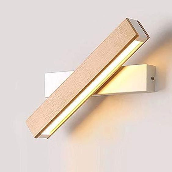 Applique Murale LED en Bois Massif Moderne - DELIPOP - Blanc Chaud - Pour Chambre Bureau Salon