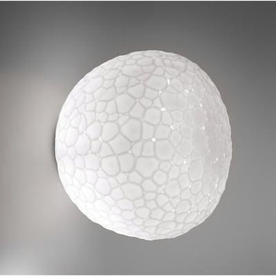 Applique murale Météorite Ø35 cm en verre blanc